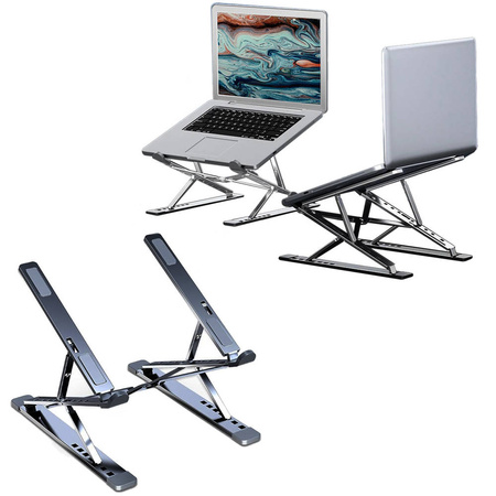 Stojan Držiak N8 nastaviteľná stojan pod notebook stabilná solídna, sivá