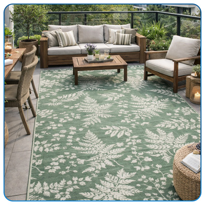 Dywan zewnętrzny Flora 120x170 cm - wodoodporny na taras, balkon i do ogrodu