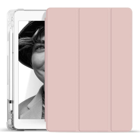Hard Crystal case with stylus holder for Apple iPad 10.9 10 GEN 2022 / iPad 11 A16 11GEN 2025 - Pink