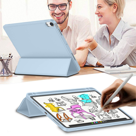 Etui Smart Pencil do iPad Air 11 M3 2025 Gen. 7 / M2 2024 Gen. 6, niebieskie - ochronne z podstawką