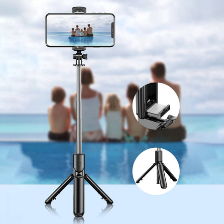 Selfie Stick malý skladací statív tripod teleskop z ovládačom BL spúšť - ľahký a praktický