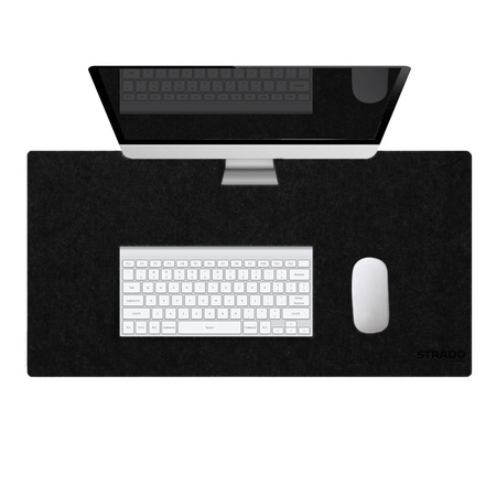 Desk mat mouse pad large Strado 90x45 (Black)