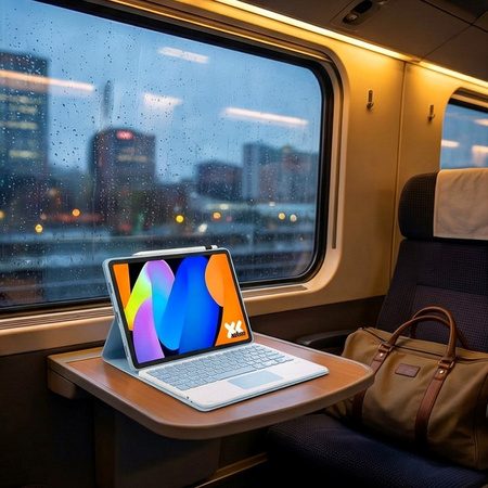 Puzdro s klávesnicou na Lenovo Idea Tab 11 2025, modré - ochranné so stojanom