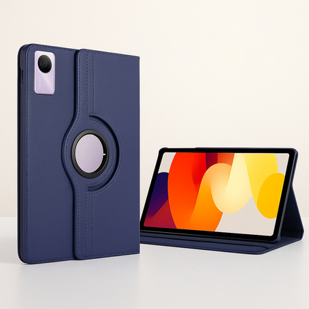 Puzdro otočné 360 na Xiaomi Redmi Pad SE 2023 11, tmavomodré - ochranné so stojanom, prístup k portom a tlačidlám
