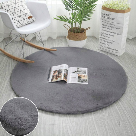 Rabbit Strado 120x120 Silver (Light Gray) Round Carpet