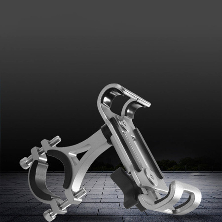 Mocny metalowy uchwyt na telefon na kierownicę rower hulajnoga solidny, czarny