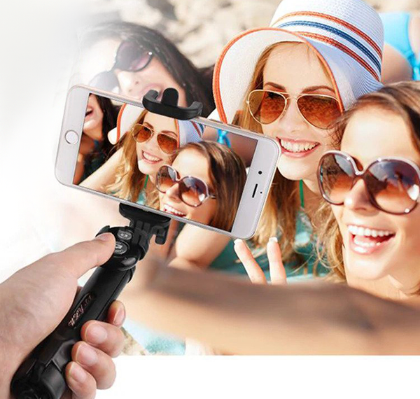 Tyč Bluetooth 2w1 Selfie Stick Statív Držiak Monopod regulácia - ľahký a praktický