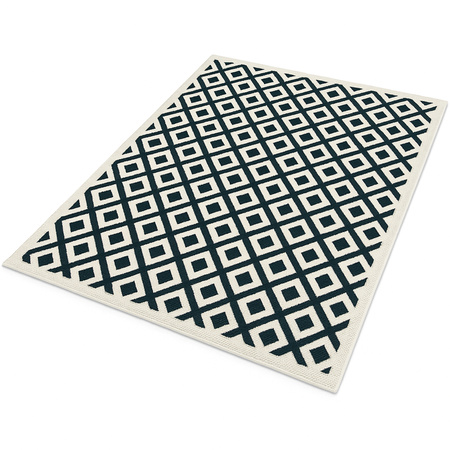 Dywan 120x170 do salonu pętelkowy duży japandi nowoczesny ciężki gruby POLO - Chessboard (Szary)