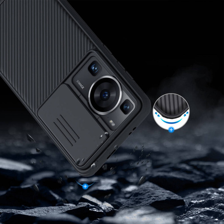 Puzdro Nillkin CamShield Pro na Huawei Honor Magic 5 Pro, modré - ochranné so stojanom