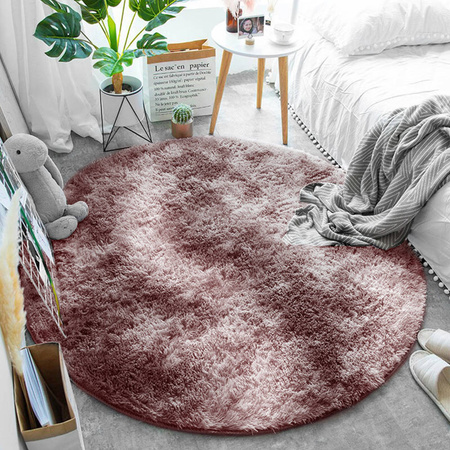 Shaggy Ombre Strado Round Carpet 80x80 OmbrePurple (Pink)