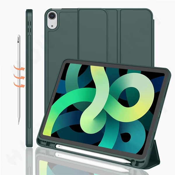 Etui Smart Pencil do iPad Air 11 M4 M3 M2, 2026/ 25/ 24, gen. 8/ 7/ 6, zielone - ochronne z podstawką