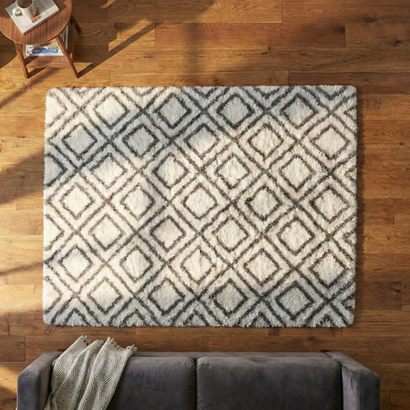 Dywan do salonu shaggy DECOR antypoślizgowy miękki puszysty modny 200x300 White Cube