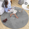 Rabbit Strado 150x150 Silver round rug (Light gray)
