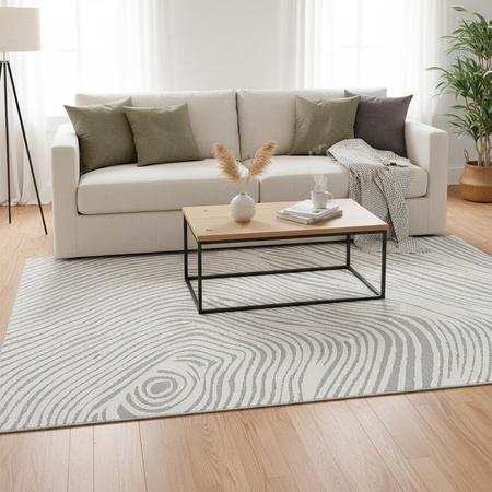 Dywan 160x230 do salonu pętelkowy duży japandi nowoczesny ciężki gruby POLO - Cloud (Szary)