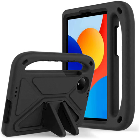 Puzdro pancierové FunColor na Xiaomi Redmi Pad SE 8.7 2024, čierne - ochranné so stojanom