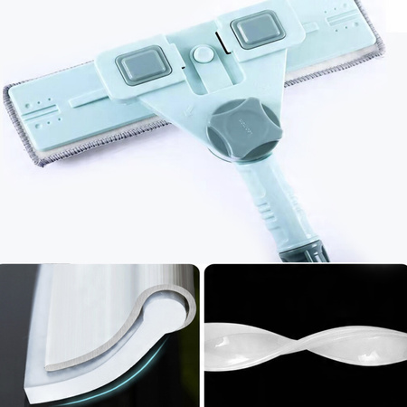 2w1 Teleskopická Stierka na umývanie okien skiel zrkadiel 69-145cm, tyrkysový