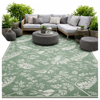 Dywan zewnętrzny Flora 120x170 cm - wodoodporny na taras, balkon i do ogrodu
