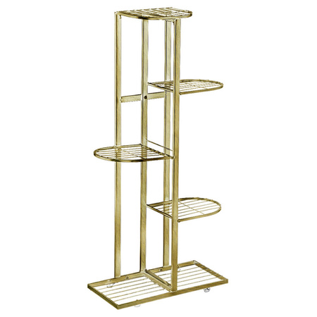 Gold standing metal flower stand for 6 flower pots- elegant flower stand