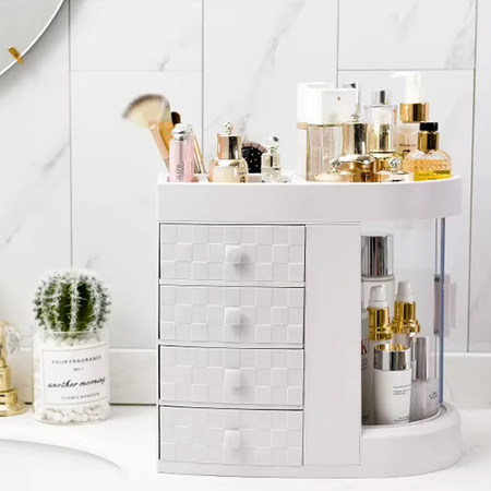 Casket Maya white organizer with door for jewelry and cosmetics modern large XXL trunk