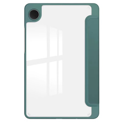Etui Clear Pencil do Galaxy Tab A11 X135/ X133 A9 SM-X110/ SM-X115, uchwyt na rysik, ciemnozielone