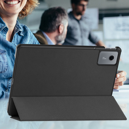 Puzdro Smart na Lenovo Idea Tab 11 2025 s klapkou, čierne - ochranné so stojanom