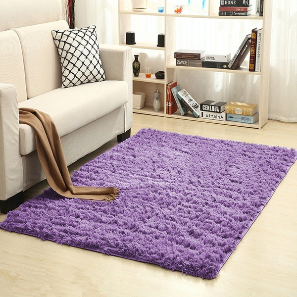 Shaggy Strado room carpet 200x200 PurpleFlower (Light purple)