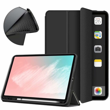 Puzdro Smart na iPad 10.9 2022 Gen. 10, čierne - ochranné so stojanom, prístup k portom a tlačidlám