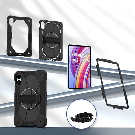 Puzdro Shockproof na Xiaomi Redmi Pad Pro 12.1 2024 / Poco Pad 12.1 / Xiaomi Redmi Pad Pro 12.1, čierne - ochranné