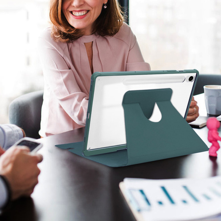 Etui 360 i KLAWIATURA do Samsung Galaxy Tab S9/ S9 FE/ S10 FE 10.9 na Rysik, zielone