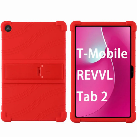 Puzdro Armor na T-Mobile T Tablet 2 10.1 5G 2025 pancierové, červené - ochranné so stojanom