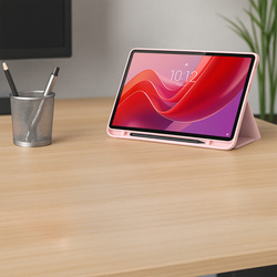 Puzdro Crystal na Lenovo Tab M11 10.95 11 K11 K11E / TB330, ružové - ochranné so stojanom