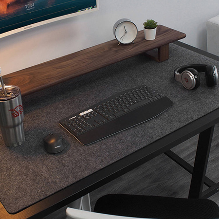 Desk mat mouse pad large Strado 90x45 (Gray)