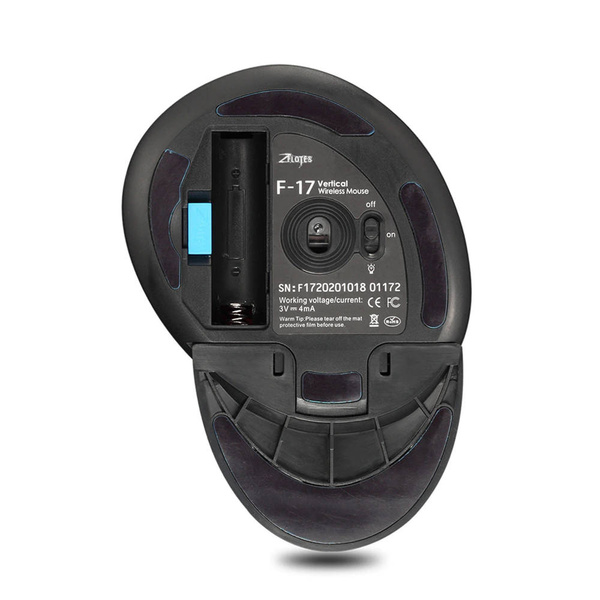 Vertikálna ergonomická bezdrôtová počítačová myš Zelotes F17 2400DPI