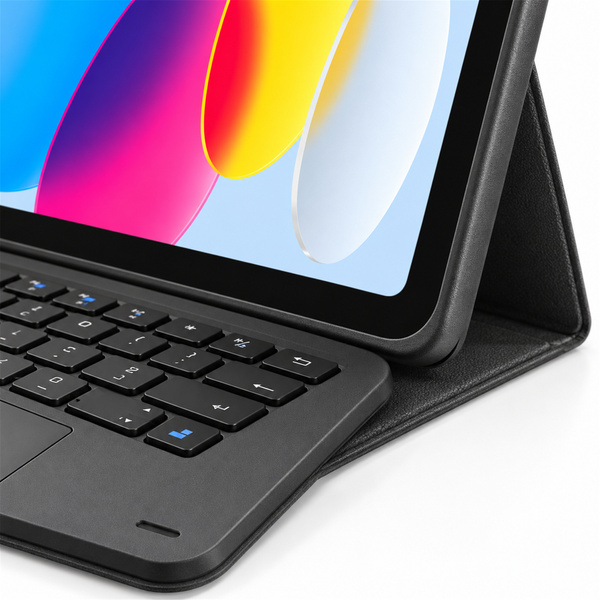 Puzdro s klávesnicou touch na iPad 10.9 10 Gen 2022 / iPad 11 Gen A16 2025 / iPad 10, čierne - ochranné so stojanom