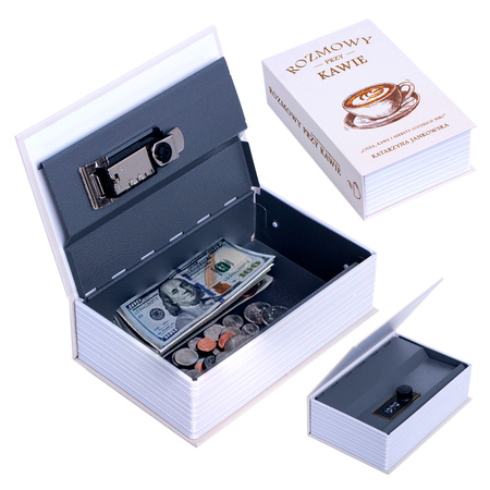 Safe book metal safe deposit box for money keys jewelry watches