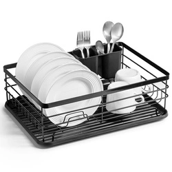 Dish Drainer Rack Black 43x32x14,5 cm