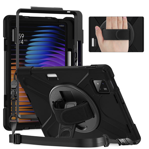 Etui pancerne Armor do Xiaomi Pad 7 / 7 PRO / Pad 8 / 8 PRO / Pad 9 z uchwytem - czarne