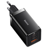 Rýchla nabíjačka sieťová GaN 2xUSB C 1xUSB 65W Baseus GaN5 Pro + kábel USB C USB C 100W, čierny