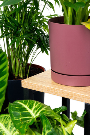 Kwietnik 70 cm stojący metalowy stojak na kwiaty 4 poziomy półki loft Plaza