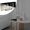 Elektronické digitálne LED hodiny budík s teplomerom, biely