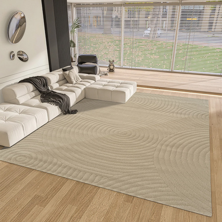 Dywan 160x230 do salonu pętelkowy duży japandi nowoczesny ciężki gruby POLO, beżowy