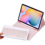 Puzdro s klávesnicou Bluetooth na Galaxy Tab S6 Lite 10, ružové - ochranné so stojanom
