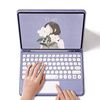 Bluetooth touchpad keyboard case for iPad Pro 11 Gen5 (Purple)
