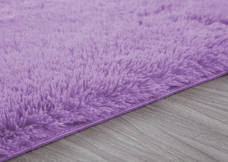 Shaggy Strado room carpet 200x200 PurpleFlower (Light purple)