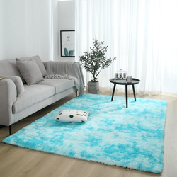 Dywan Shaggy Ombre 80x150 cm, błękitny - miękki do salonu i sypialni