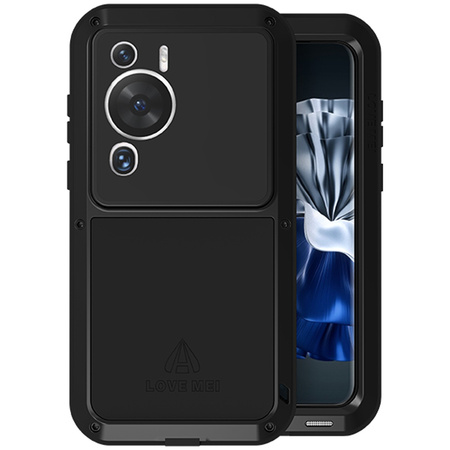 Etui Pancerne Love Mei do Huawei P60 / Huawei P60 Pro, czarne - ochronne z podstawką, dostęp do portów i przycisków