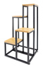 Kwietnik 70 cm stojący metalowy stojak na kwiaty 4 poziomy półki loft Plaza