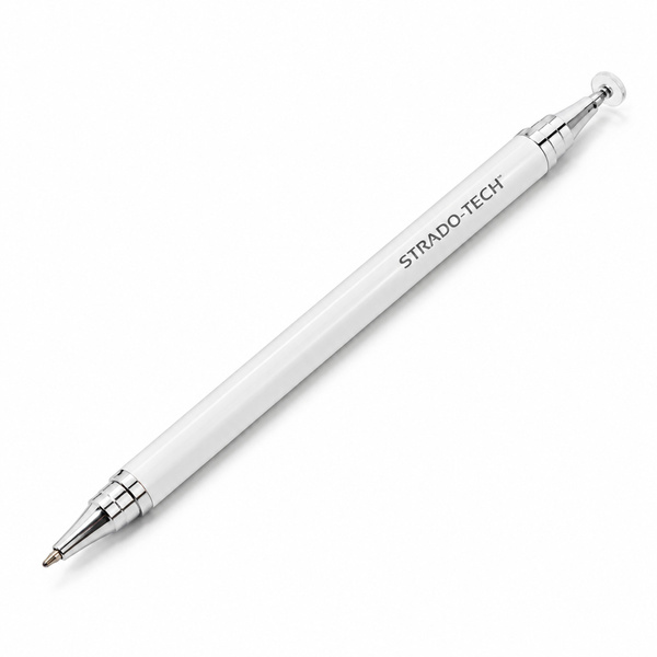 Precyzyjny rysik 2w1 z długopisem stylus pen do tabletu telefonu, biały