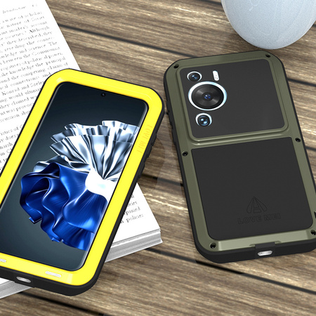 Etui Pancerne Love Mei do Huawei P60 / Huawei P60 Pro, czarne - ochronne z podstawką, dostęp do portów i przycisków