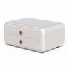 Organizer Kate compact casket for cosmetics and jewelry two drawers classic white acrylic